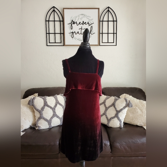 Alice + Olivia Bess Ombre Velvet Sleeveless Slip Dress Size 6 Classic Boho Chic - Picture 6 of 14